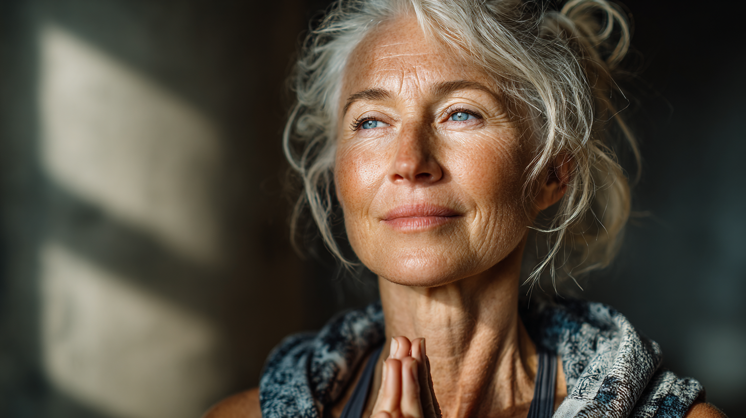 Експерт з йоги для старших людей під час консультації